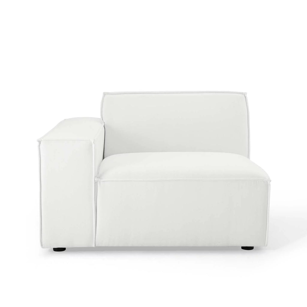 White Right-Arm Sectional Sofa Chair E3135