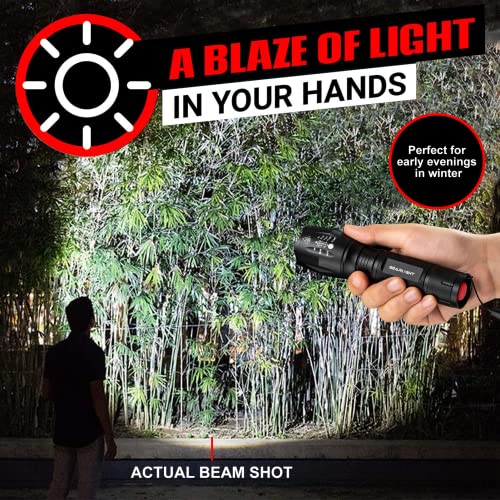 LED Flashlights with High Lumens, 5 Modes, Zoomable Beam G77824
