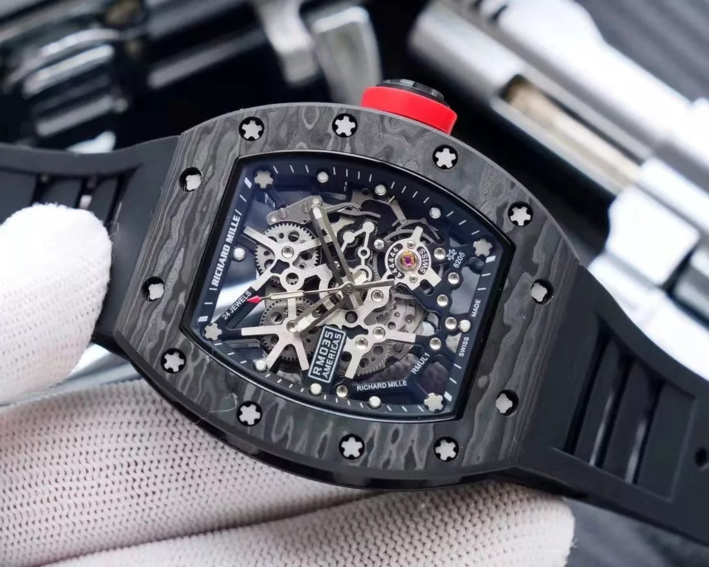 Blue Dial Black Bezel Black Rubber Strap Watch K4867