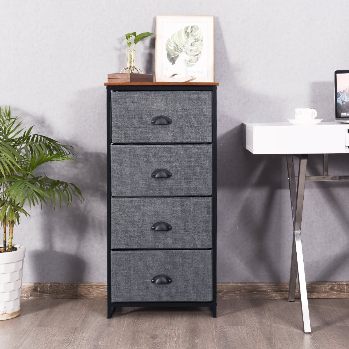 Black 4 Drawer Dresser X7026