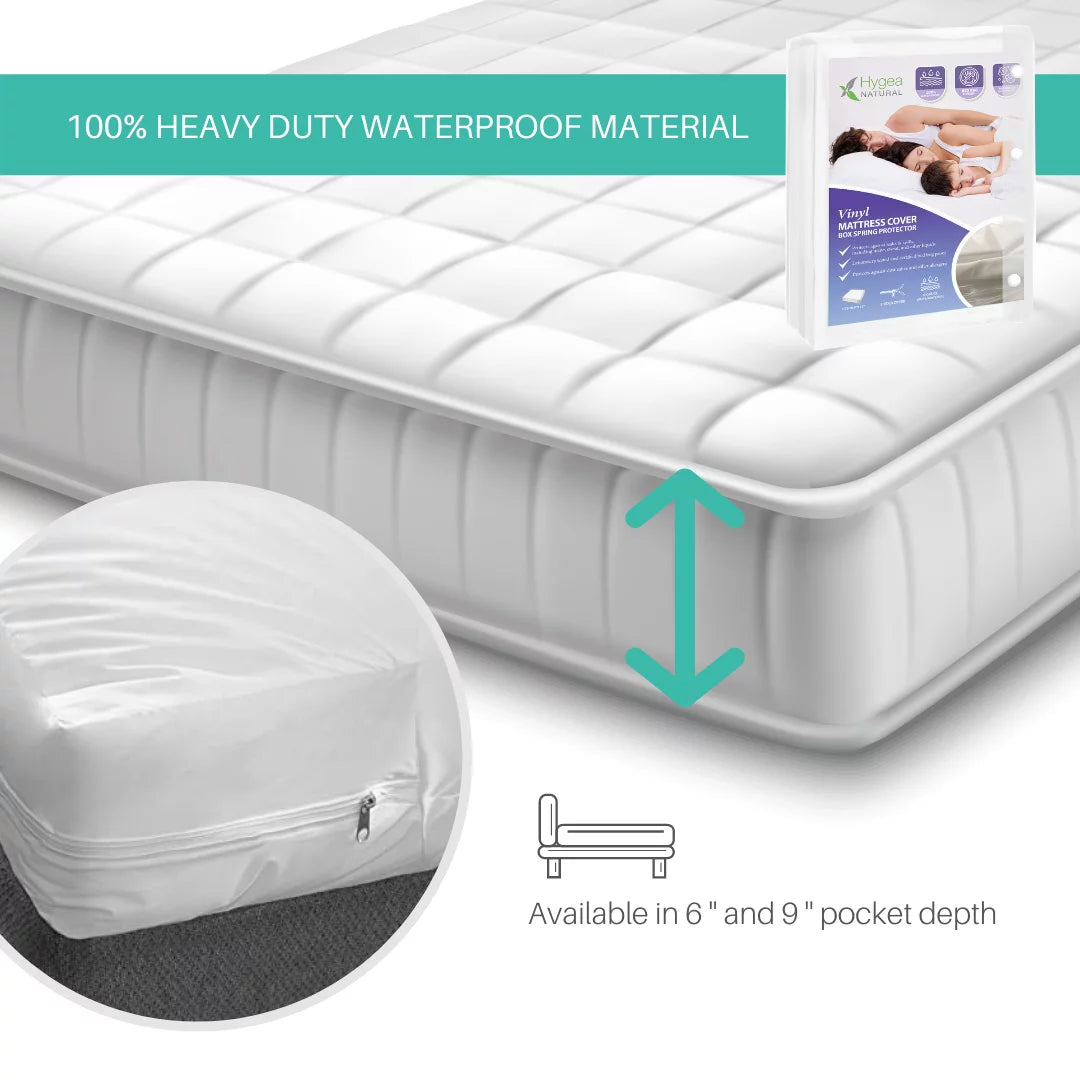 6 Gauge Vinyl Zippered Bed Bug Box Spring Cover P553345