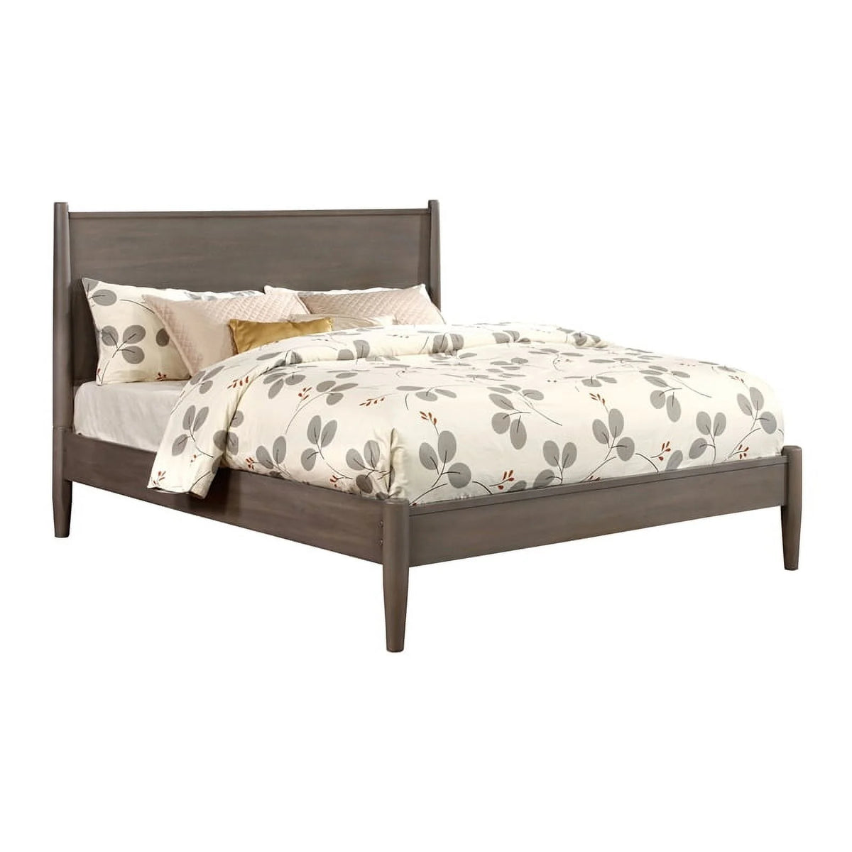Gray Solid Wood Bedroom Set King + Nightstand I1260