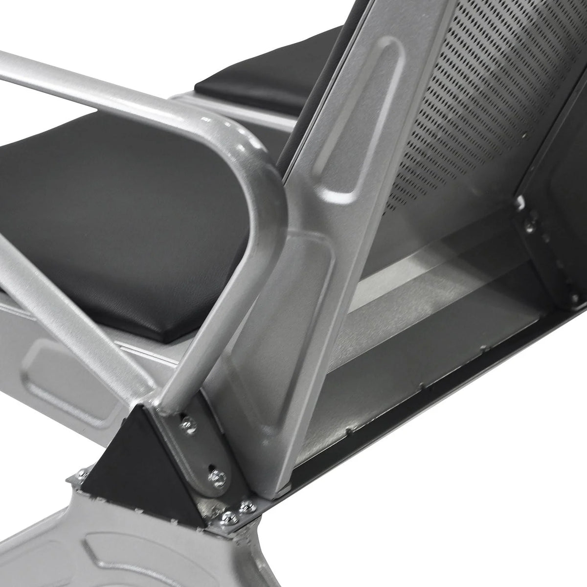 3-Seat Waiting Room Bench with Black PVC Cushion X99624
