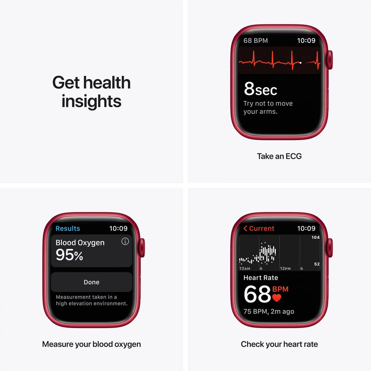 Red 45 mm Aluminum Case Smartwatch with Sport Band G821147