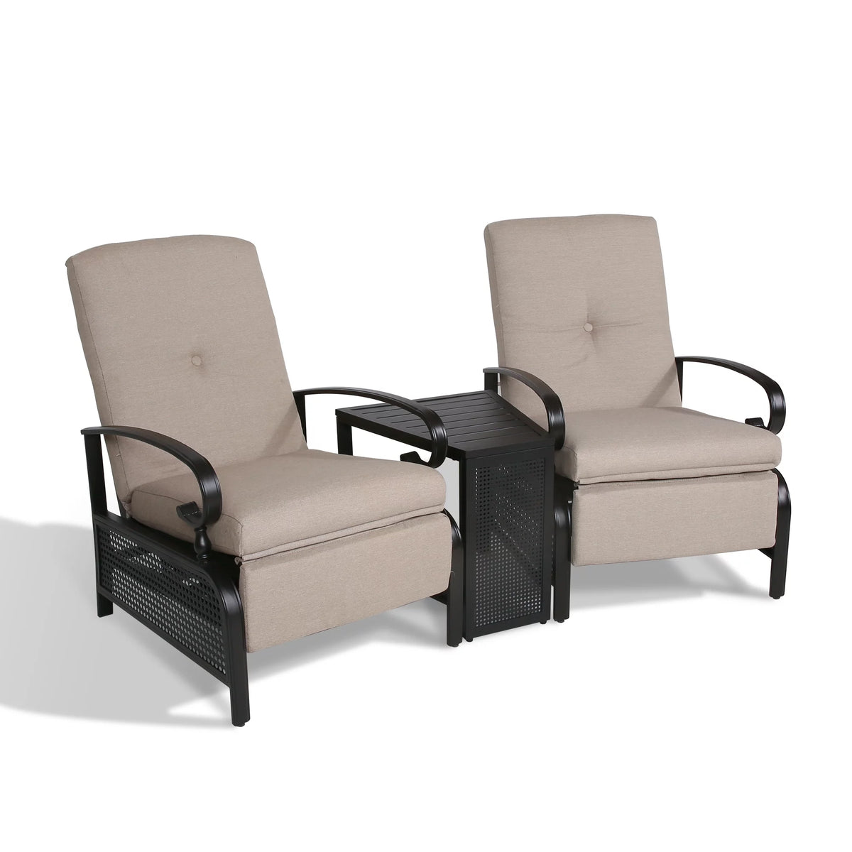 3 Pieces Metal Recliner Conversation Set C804