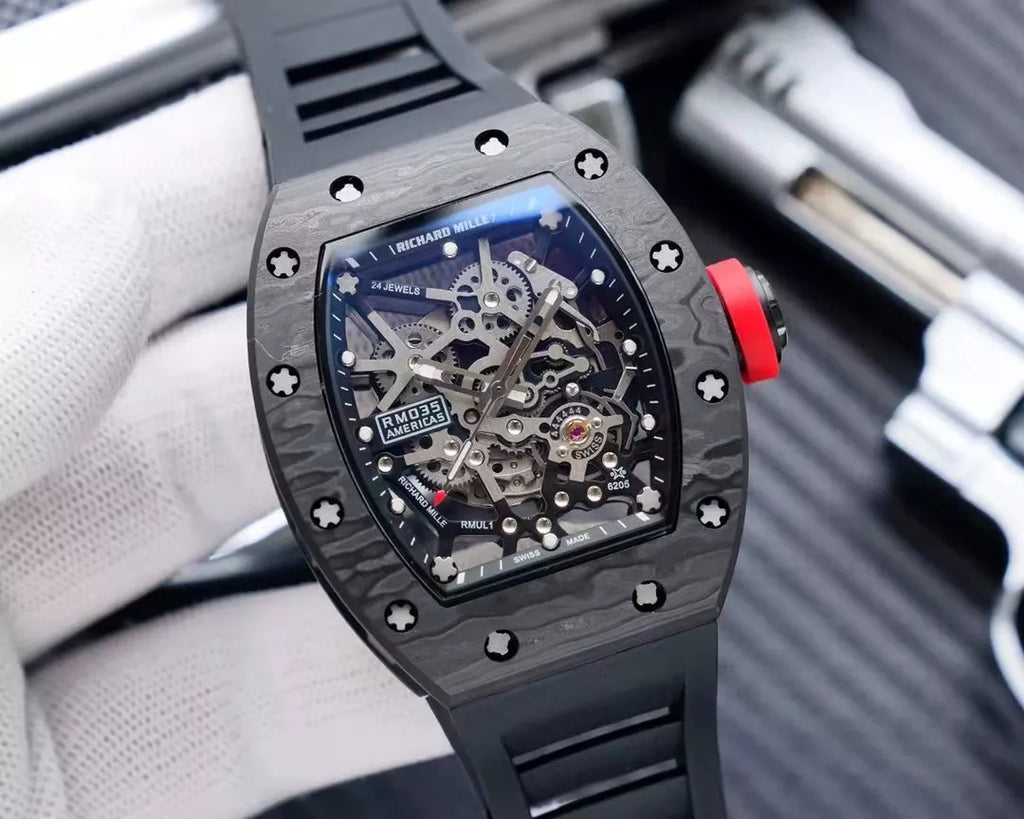 Blue Dial Black Bezel Black Rubber Strap Watch K4867