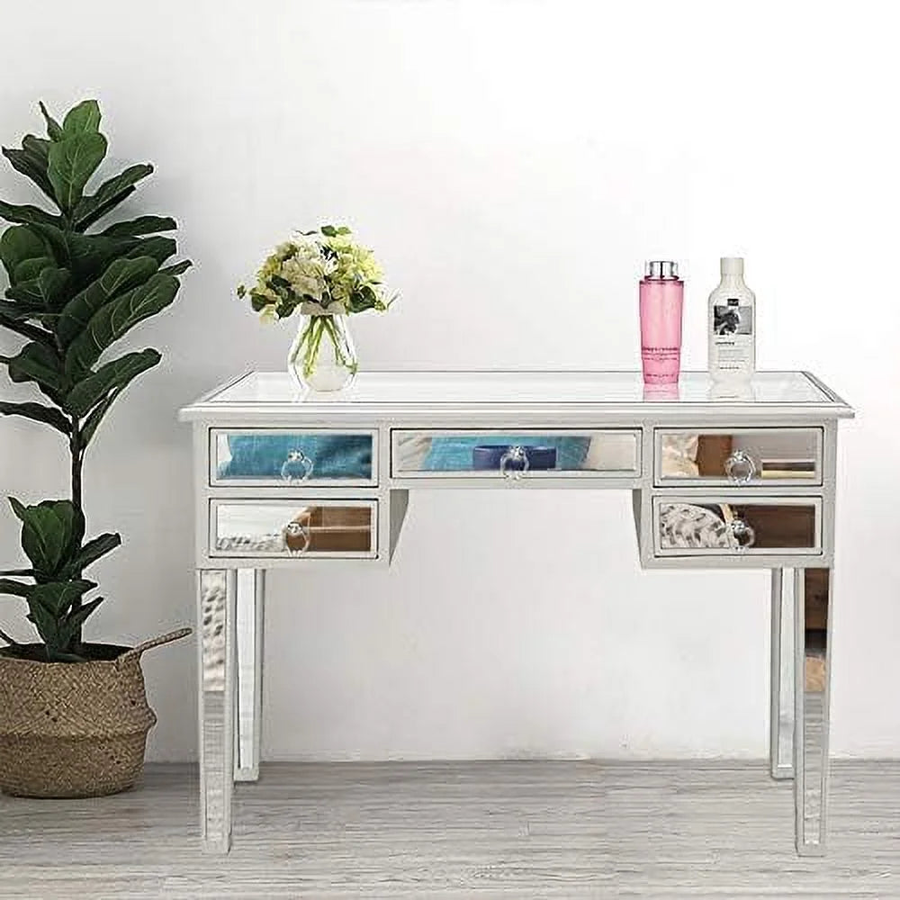 Mirrored Vanity Dressing Table with 5 Drawers I335