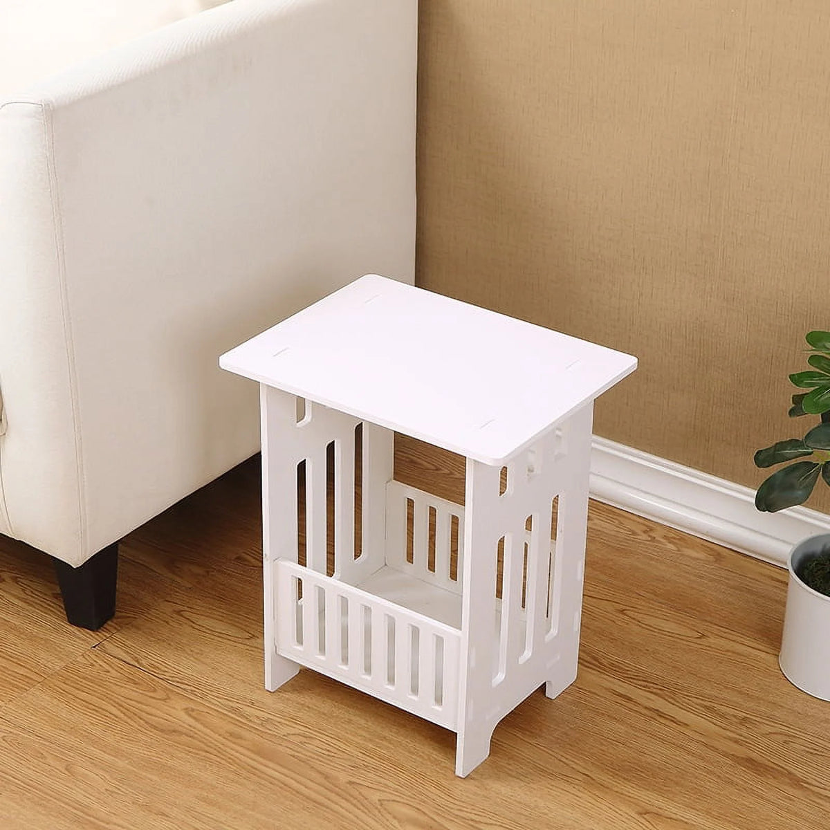 White Square Nightstand O74361
