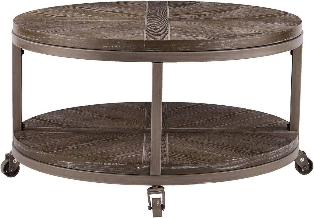 Round Industrial Coffee Table H69062