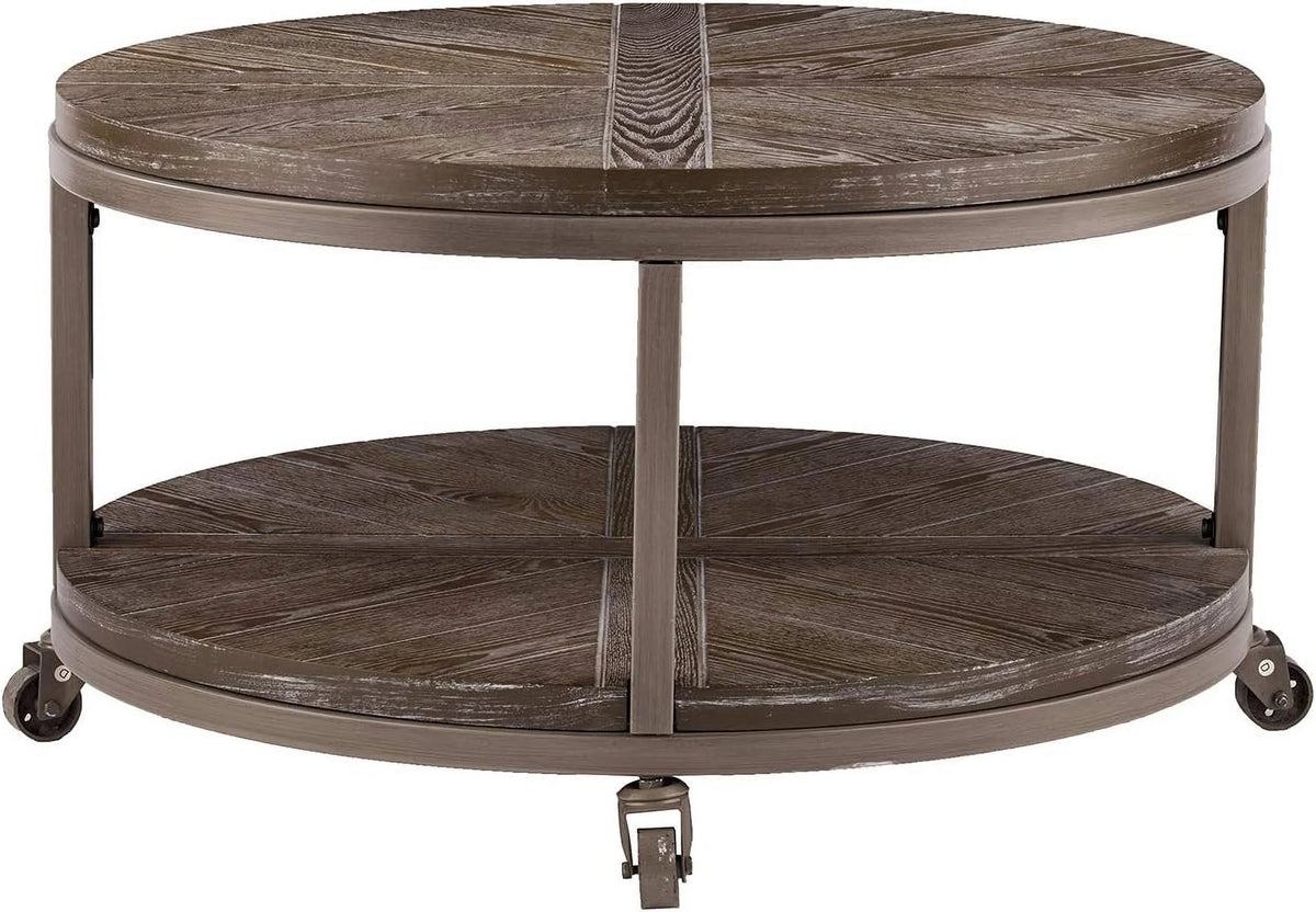 Round Industrial Coffee Table H69062
