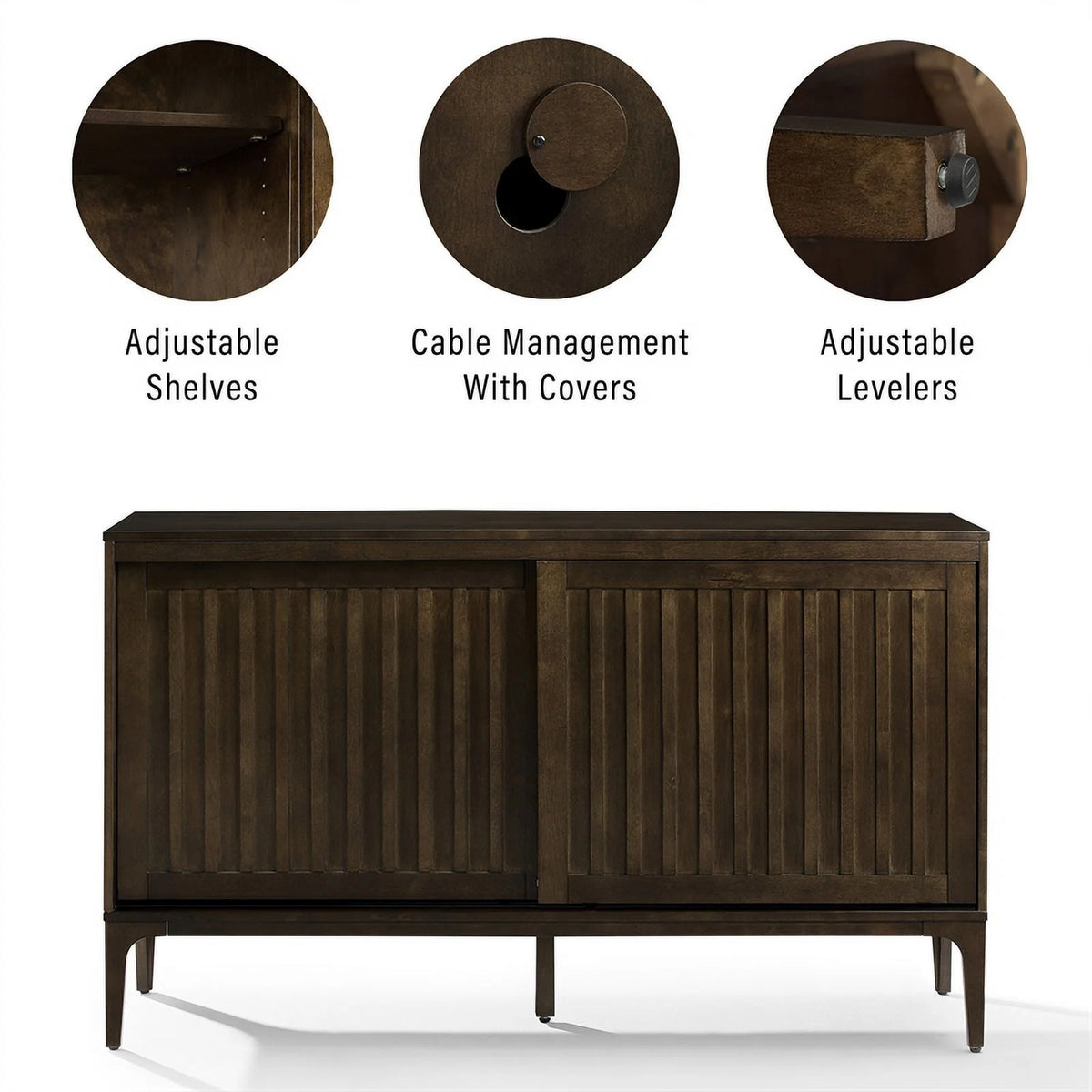 Dark Brown Wood Sideboard O2419