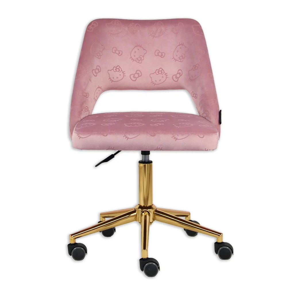White Velvet Swivel Vanity Chair with Wheels N600238