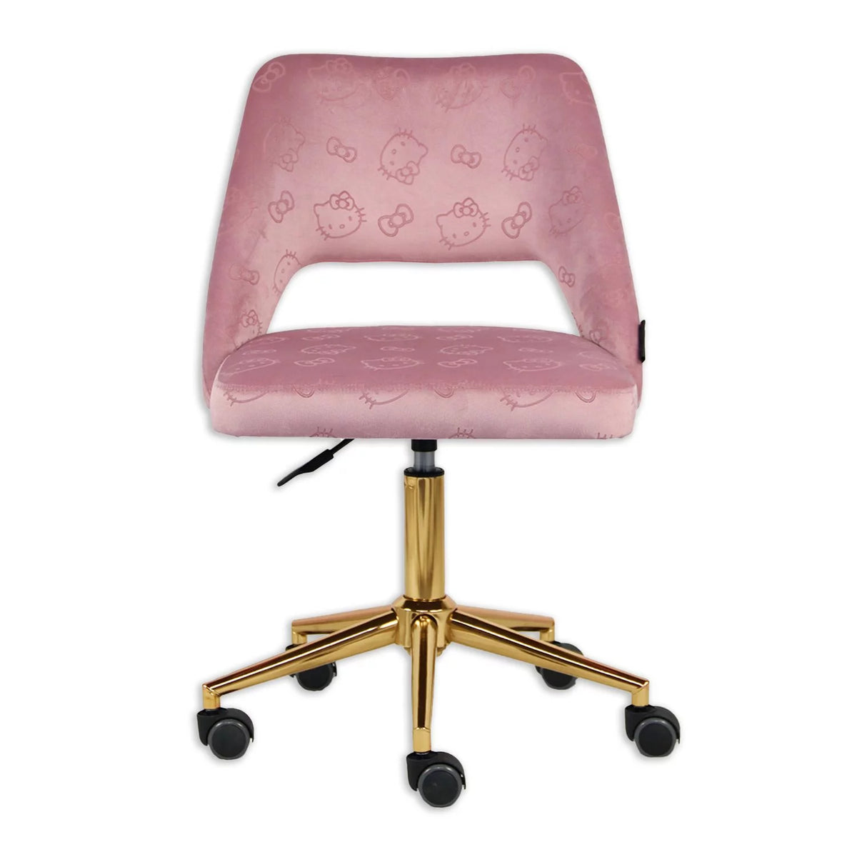 White Velvet Swivel Vanity Chair with Wheels N600238