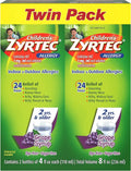 Children's Allergy Syrup with Cetirizine, Sugar-Free Grape, Twin Pack A80119