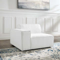 White Right-Arm Sectional Sofa Chair E3135