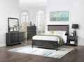 Gray 4pc Eastern King Size Bedroom Set with Dresser Mirror Nightstand K68067