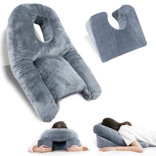 Face Down Pillow with Shredded Memory Foam and Removable Cover C6916