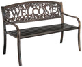 Metal Welcome Outdoor Bench H4723