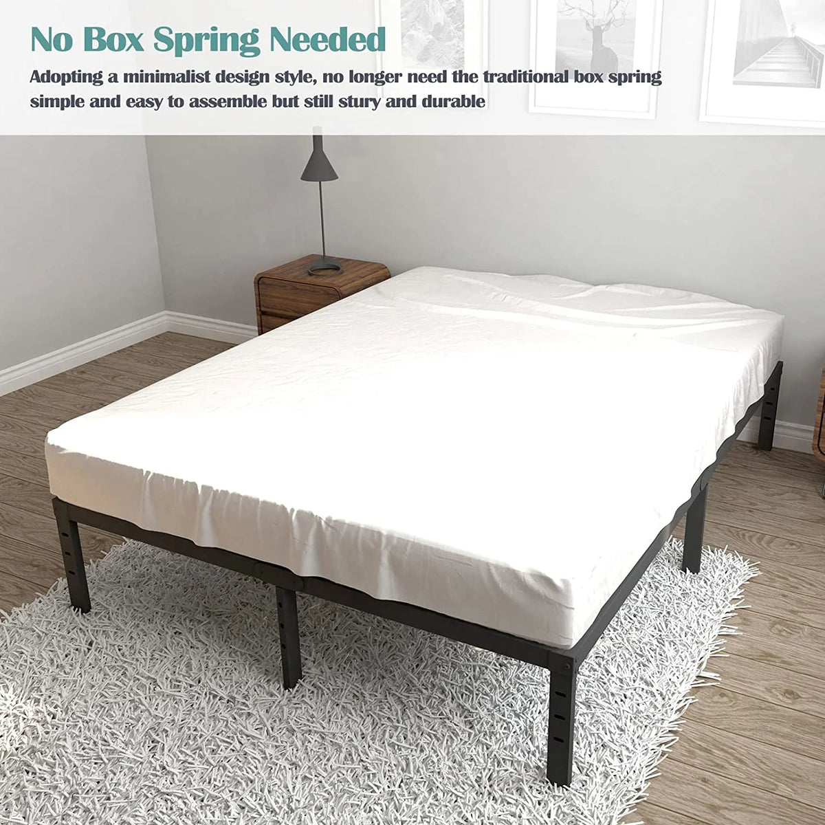 Queen Size Metal Bed Frame I8514