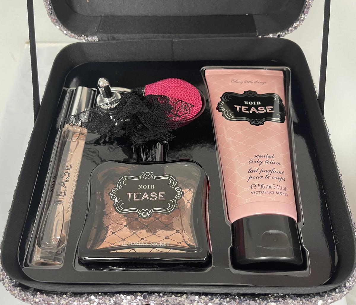 Eau De Parfum Body Lotion Rollerball Gift Set Train Case K716