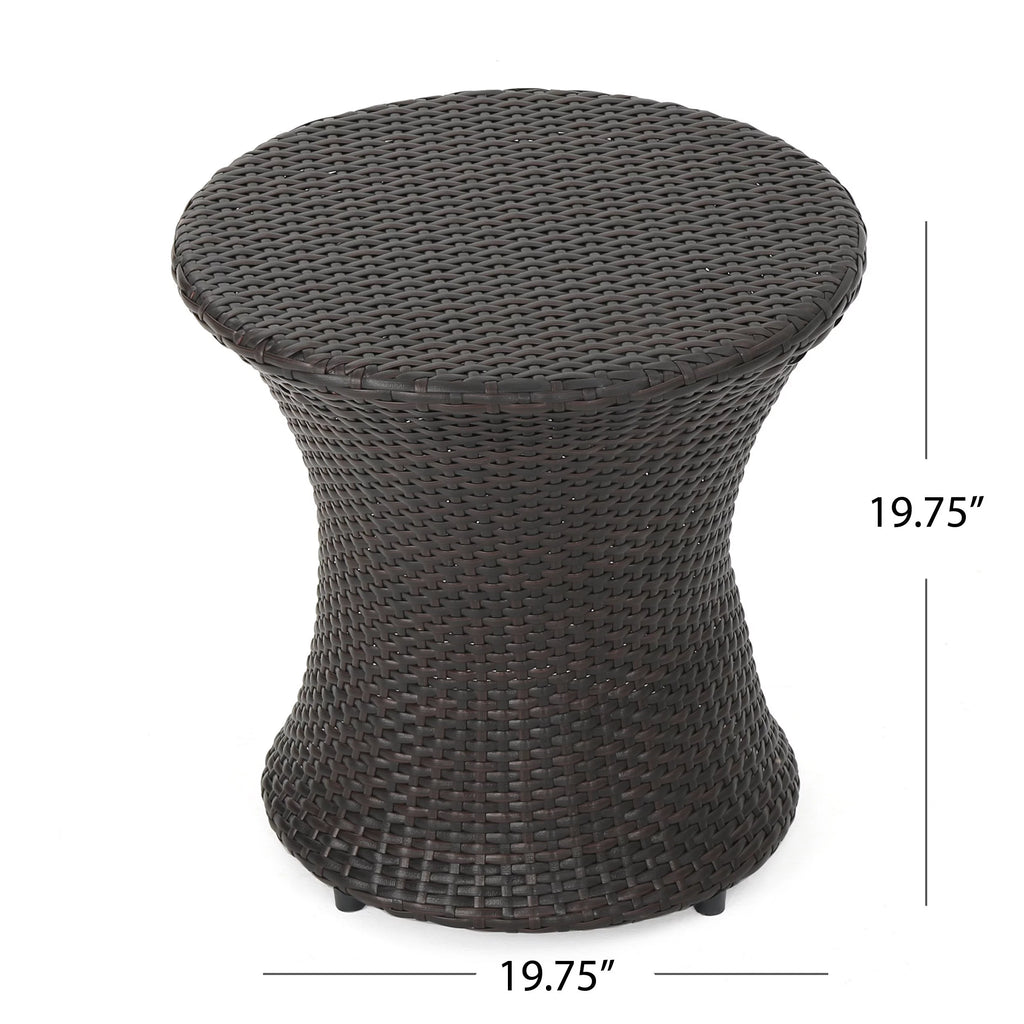 Multibrown Outdoor Wicker Side Table P5215