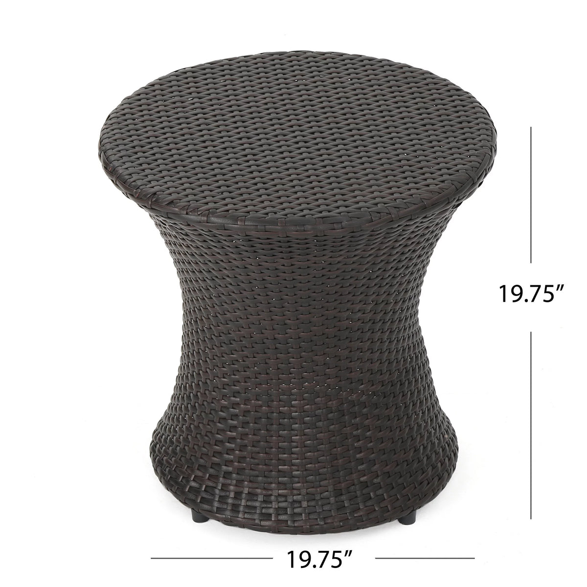 Multibrown Outdoor Wicker Side Table P5215