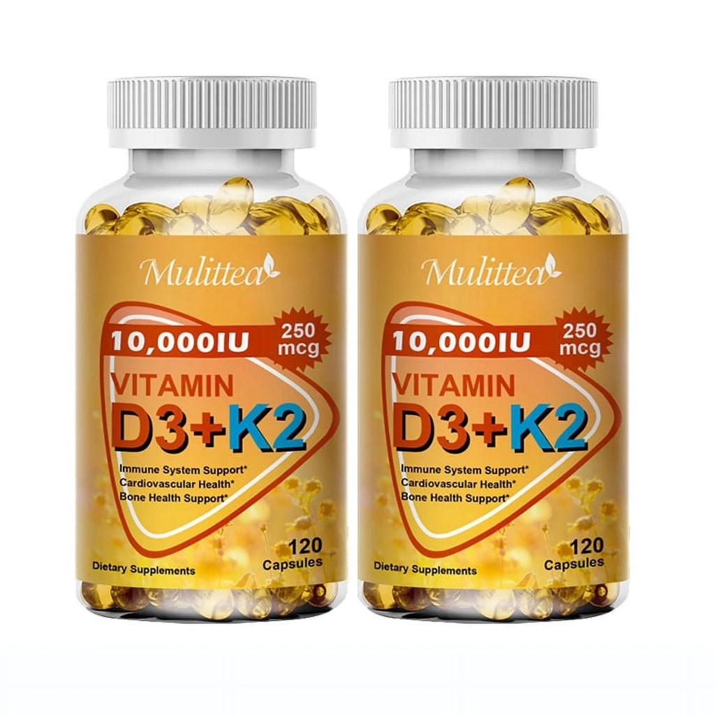 Vitamin K2 (MK7) with D3 10,000 IU 120 Capsules Pack of 2 L702