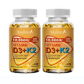 Vitamin K2 (MK7) with D3 10,000 IU 120 Capsules Pack of 2 L702