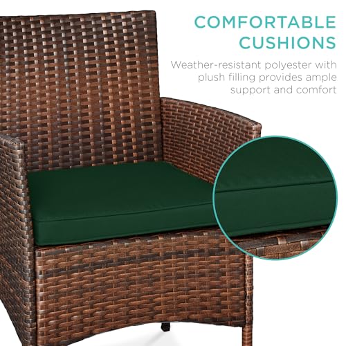 3-Piece Outdoor Wicker Bistro Set with Side Table K1912