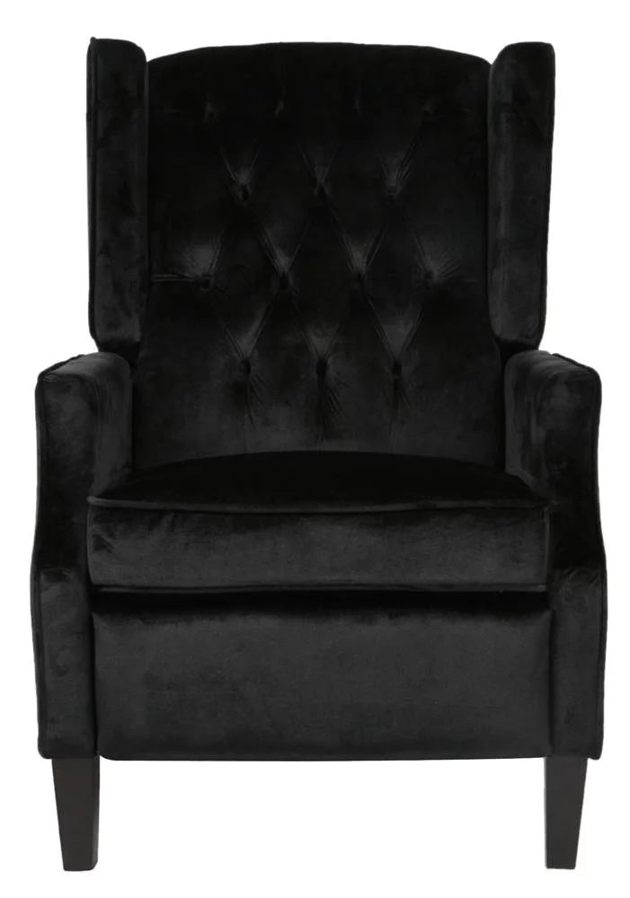 Black and Dark Brown Wingback Recliner C835