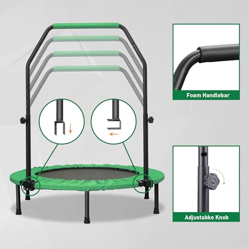 40" 48" Mini Trampoline with Adjustable Bar Z361