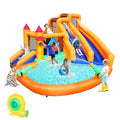 Inflatable Bounce House Triple Water Slide with Splash Pool and Air Blower H2562