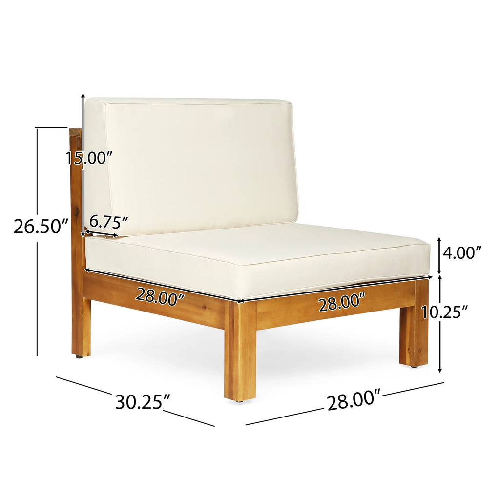 7 Seater Acacia Wood Sectional Sofa Set M42580