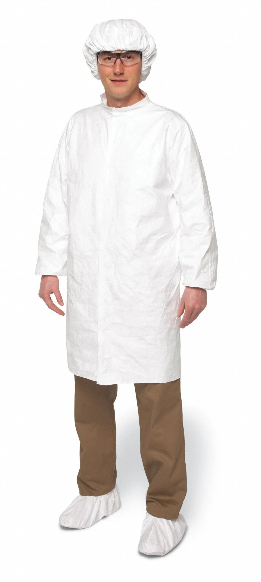 White Snaps XL Cleanroom Coat V2370