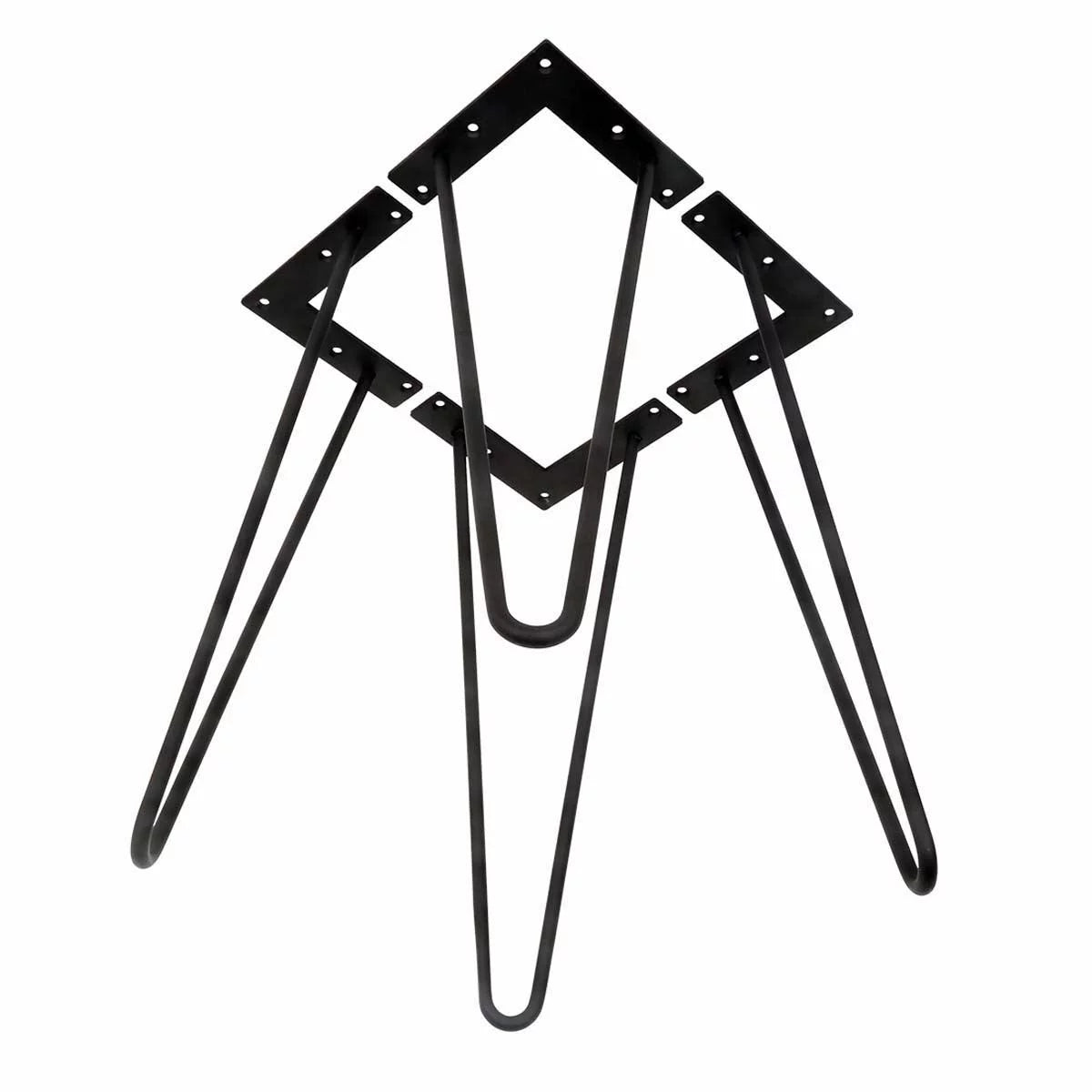 30" Heavy Duty Set Of 4 Black Hairpin Table Legs B3612
