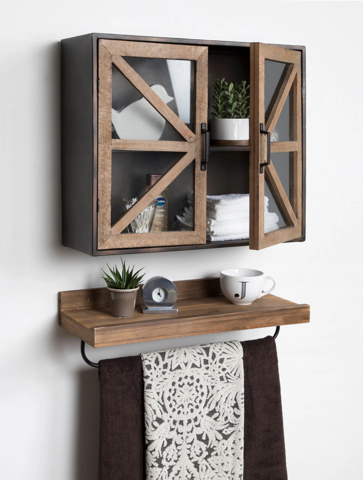 Wall Mounted Double Door Storage Cabinet T1729