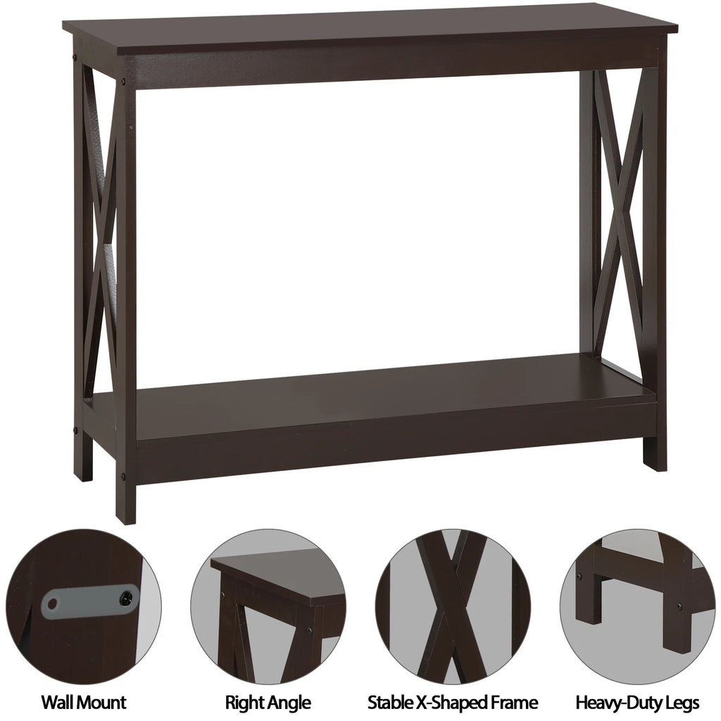 Brown Wallmount Console Table P695
