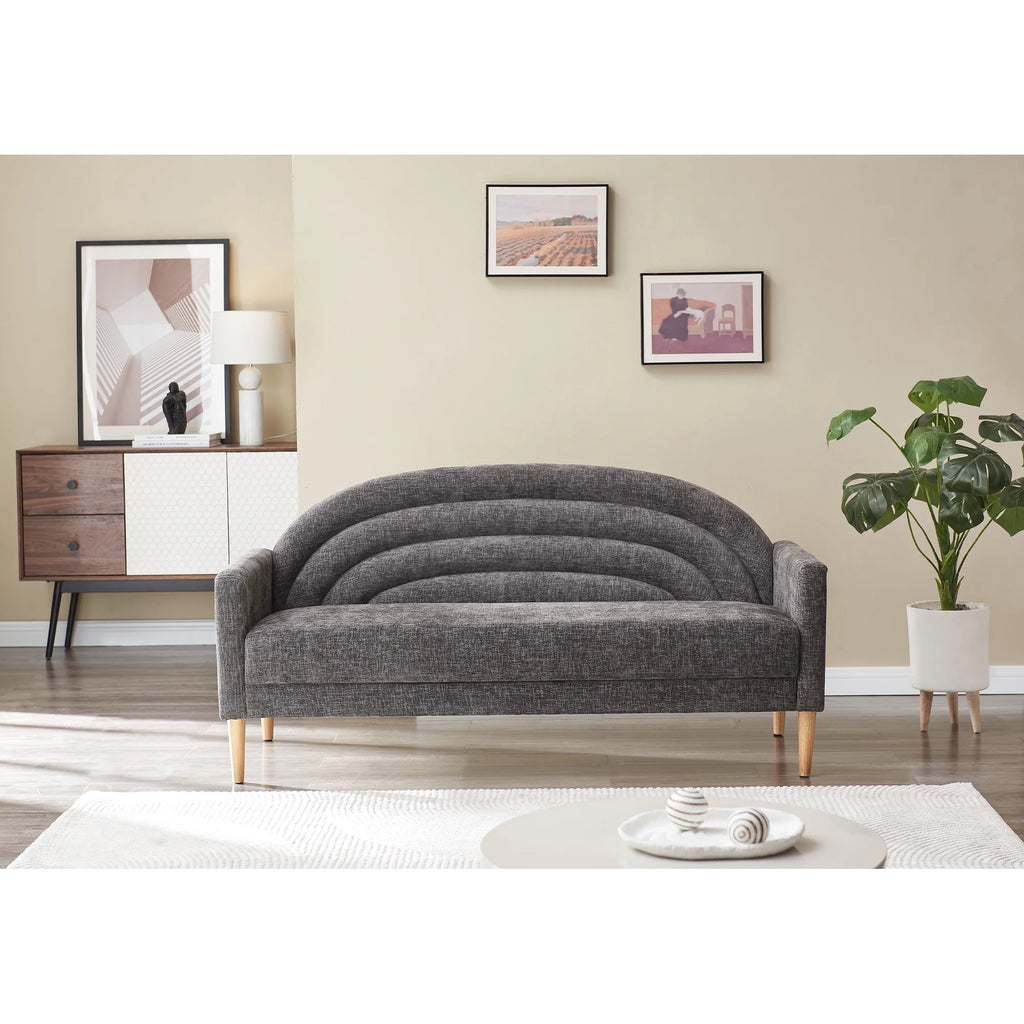 65" Grey Upholstered Three-seater Sofa D706182