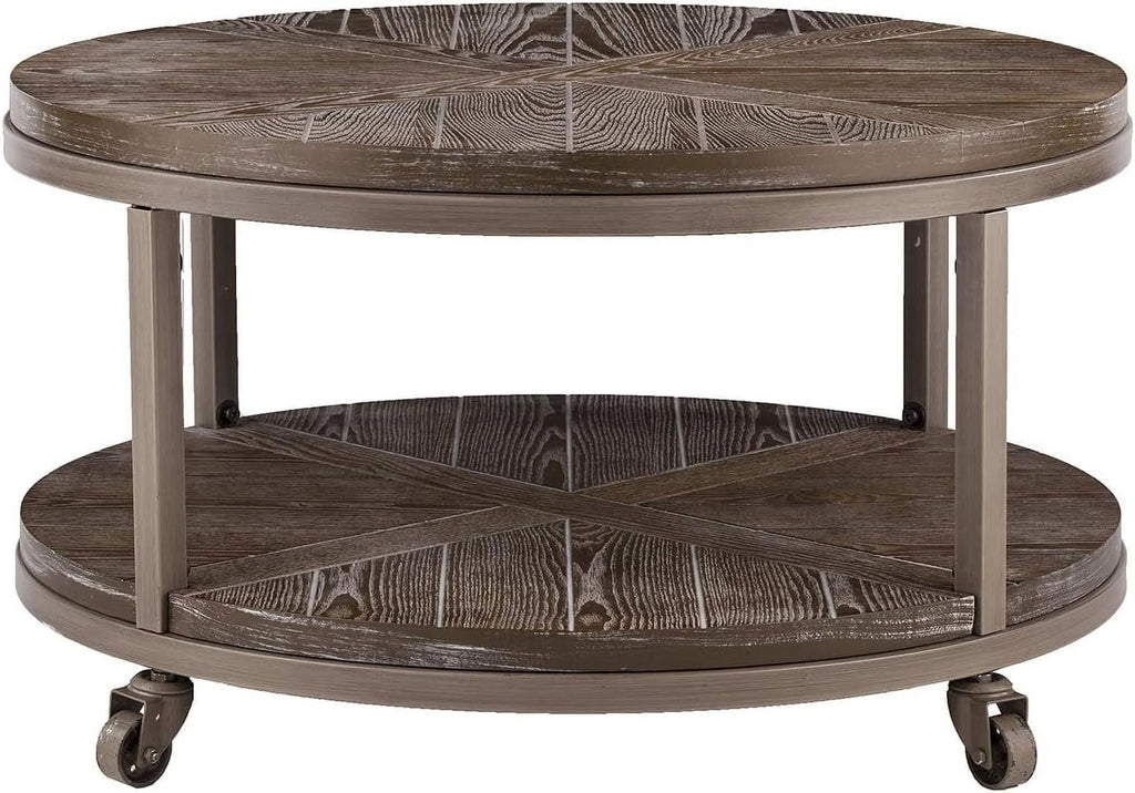 Round Industrial Coffee Table H69062