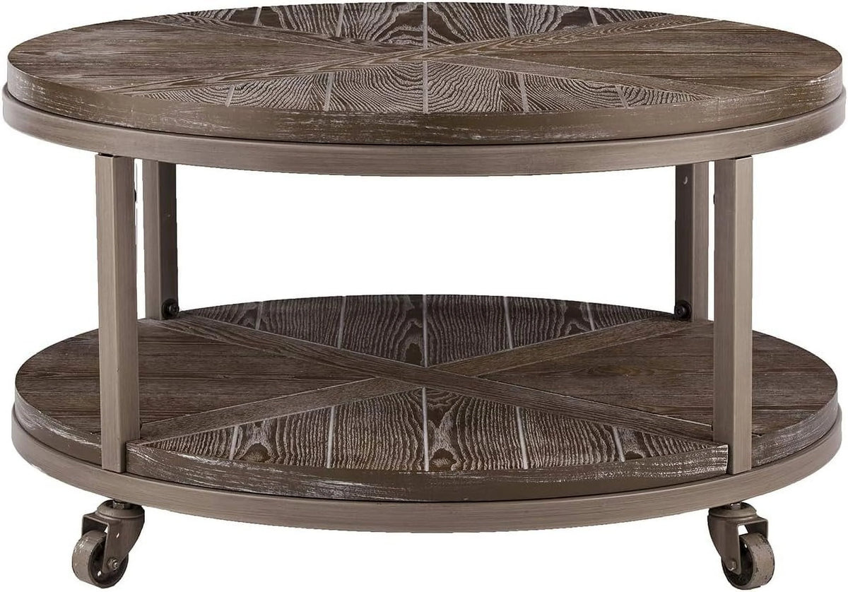Round Industrial Coffee Table H69062