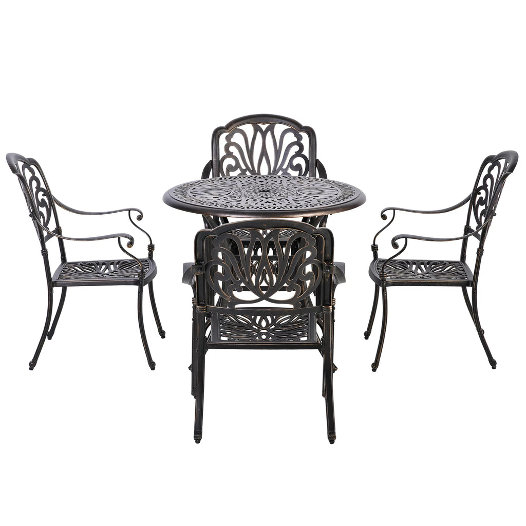 Cast Aluminum Patio Dining Set for 4 G169078