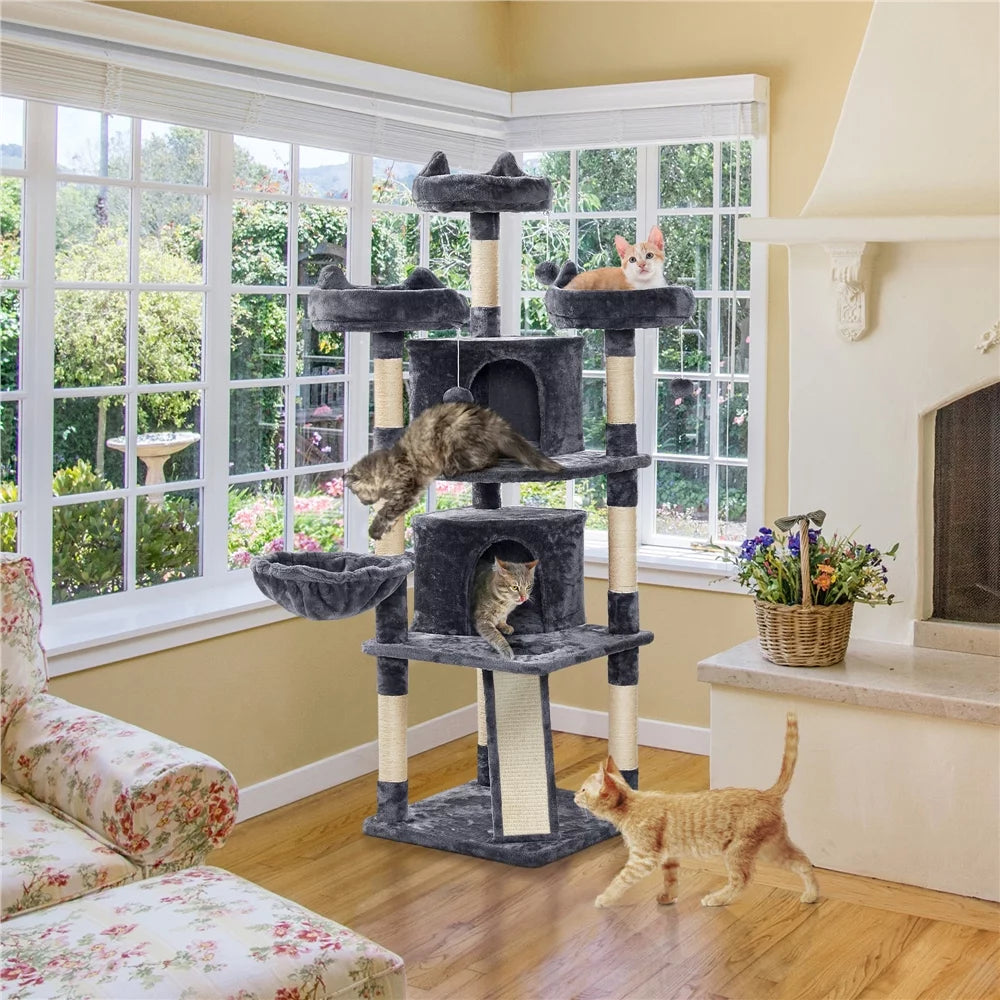 Dark Gray Cat Tree D5014
