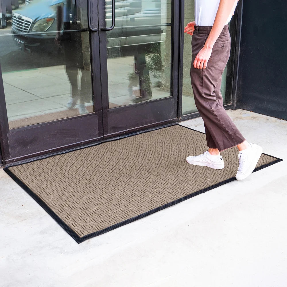 Brown Checker 48 x 72 Inches Door Mat K104901
