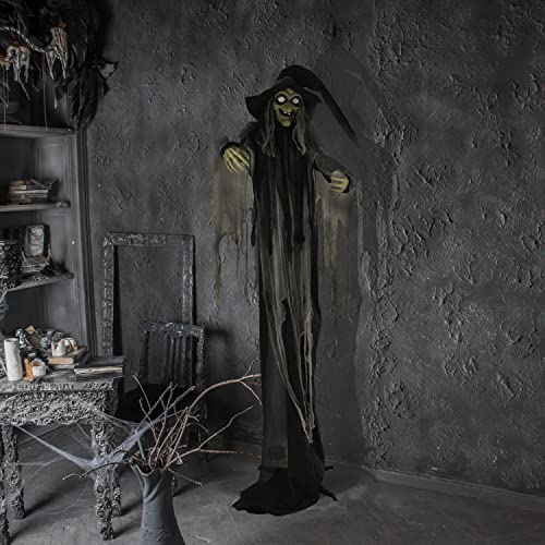 Life-Size Talking 3 Witches with Cauldron Halloween Animatronic I3708