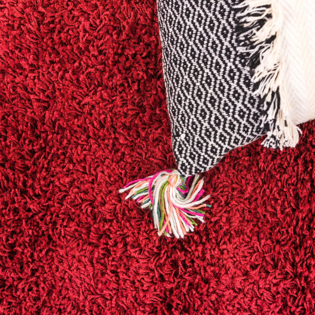 Cherry Red 5' x 8' Shag Rug X1352