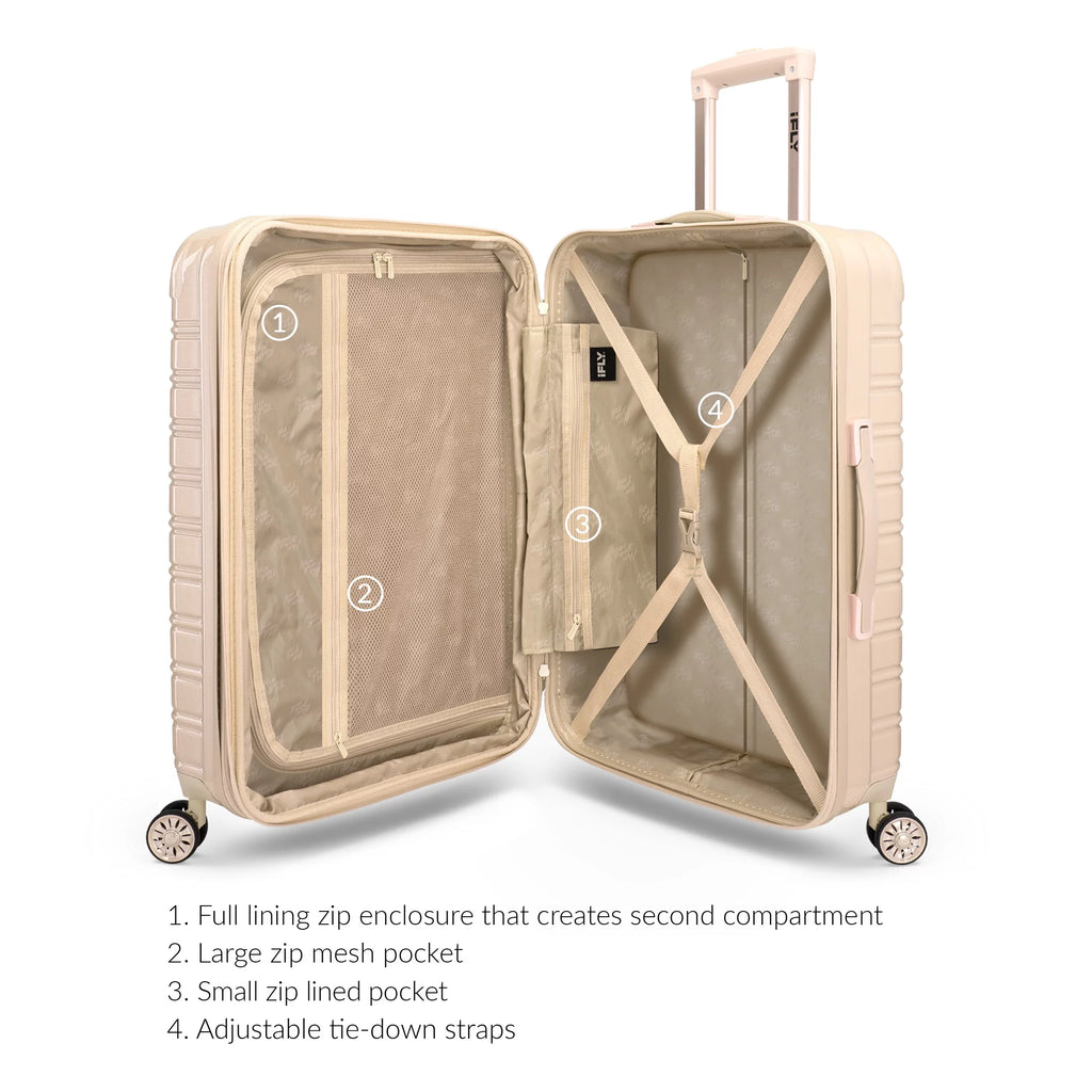 2 Piece Set 20" Carry-on and 28" Checked Hardside Luggage K2568