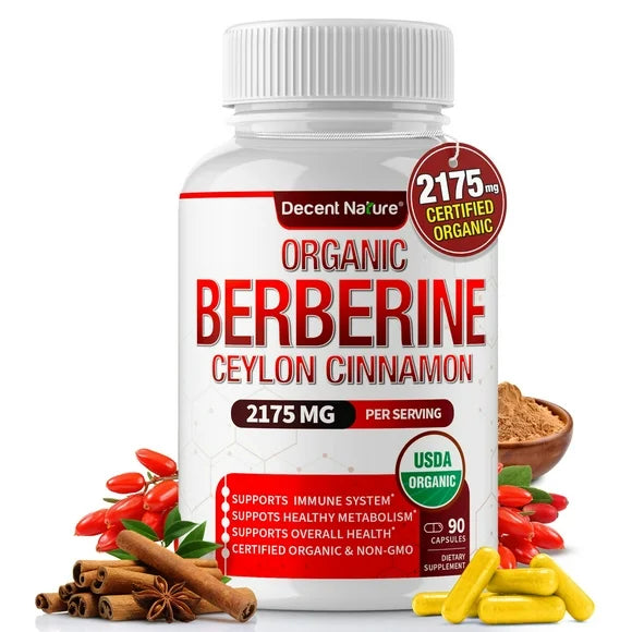 Organic Berberine with Ceylon Cinnamon 2175mg 90 Capsules A80218
