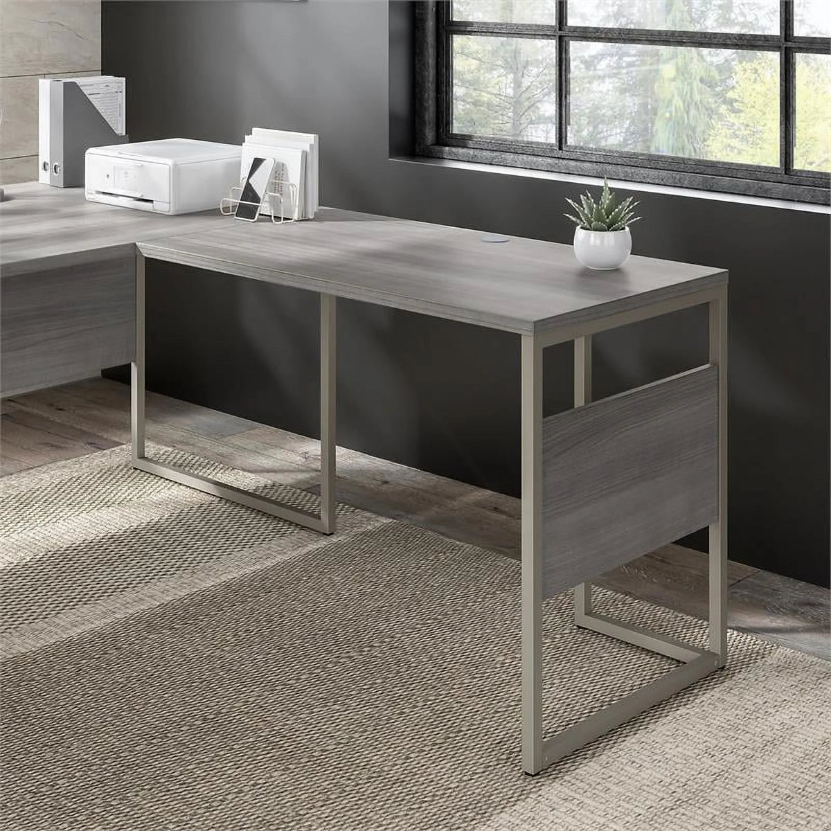 42W x 24D Desk Return/Bridge in Platinum Gray U112609