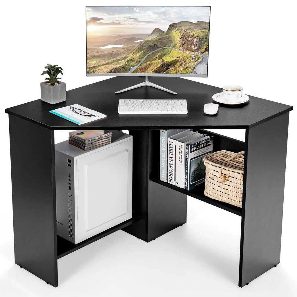 Black Corner Computer Desk S2002