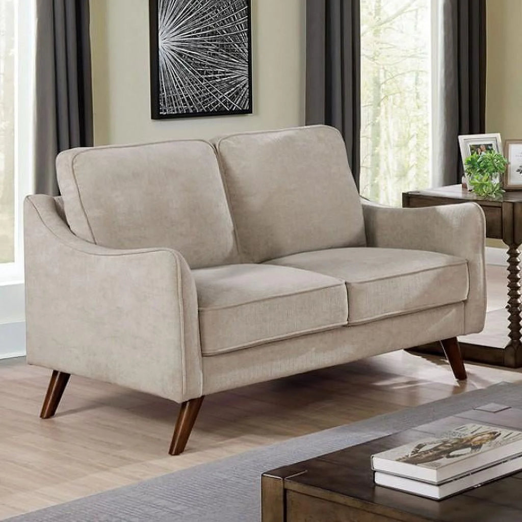 Light Gray Chenille Living Room Set 3pcs R98217